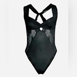 Free People Lace/Mesh Bodysuit